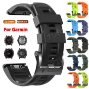 For Garmin Fenix 3HR 5 5X 6 6X Pro 7 7X Pro QuickFit Silicone Watch Band Strap