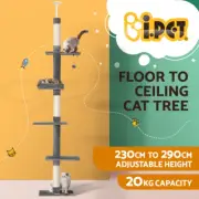 i.Pet Cat Tree Tower Scratching Post Scratcher Floor to Ceiling Cats Bed 290cm