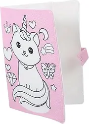 Cute Fabric Book Cover Protective Sleeve for Notebooks Reusable Scratch Cloth Design Cat Theme for Personal Collections