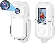 Mini Action Camera, 1080P Sports Camera with Magnetic Back Clip, 140° Wide Angle, Built-in WiFi, Phone APP, Long Battery Life, 1/4 inch Threaded, Video Camcorder for Cycling Vlog Outdoor Indoor