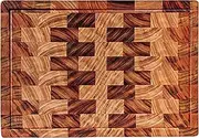 Orana End-Grain 44x30cm Camphor Laurel Natural Anti-Bacterial Australian Hand-Made Eco-Friendly End Grain Board (Endgrain L)