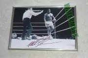 Mike Tyson Iron Mike Boxing Signed Photo Image Framed Silver Frame UV Protected