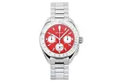 Bulova Lunar Pilot Chronograph Stainless Steel Red Dial Quartz 96K115 Men's Watch