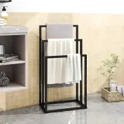 3 Tiers Freestanding Towel Racks for Bathroom, Metal Towel Rack Standing Towel H
