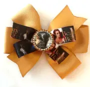 Beautiful Emma Watson in Disney's Beauty and the Beast inspired hairbow.