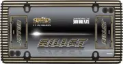 Billet Flat Black And Matte Gold Metal License Plate Frame