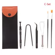 1Set Keyboard Cleaning Tool Kit Metal Keycap Puller Stem Holder Switch Puller Lu
