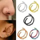 Double Spiral Ring Body Jewelry Nose Hoop Piercing Nose Ring Nose Stud Tragus #