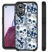 FUSION Case For OnePlus Nord N20 5G Hybrid Phone Cover SKULL FLOWER