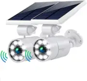 Brand New 2 Pack LED Solar Power Light PIR Motion Sensor Waterproof Outdoor