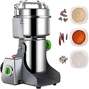 800G Electric Grain Grinder Mill Herb Grinder Swing Type Cereal Crusher High Speed Spice Grinder for Grinding Coffee Beans Spice Pepper Herb Nuts Gift for Mom, Wife(Martensitic Stainless Steel)