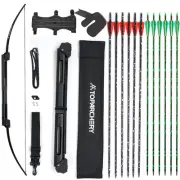 Archery 58" Hunting Takedown Bow Folding Bow Longbow 12X Carbpn Arrows SP500