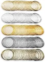 500 Loops Jewellery Wire Memory Beading Wire Steel Memory Wire Cuff Bangle Bracelet for Jewellery Making Supplies Art Creation Bracelet Necklace DIY Crafts Making Jewellery Making Dolls
