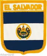 Embroidered International Patch National Flag of El Salvador NEW bunting