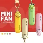 Lightweight Mini Folding Fan USB Charge Handheld Fan Keychain Fan Camping
