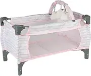 Adora Pack-N-Play Deluxe Baby Doll Crib & Easy to Convert Changing Table Set, Includes Storage Box and Removable Diaper Pad, Holds Most Dolls up to 20”, Ages 3+