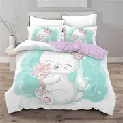 v5189 Bed Sheets Cartoon Cat Doona Duvet Cover Set Pillowcases Bed Sheets IU5189