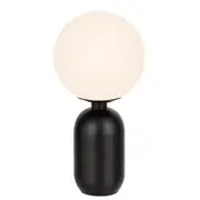 Kade Modern Table Desk Lamp Light Metal Glass Black Opal Matt