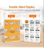 3 Pack Acrylic Sign Holder 8.5 x 11 Inches, Clear Menu Holder Stand, Vertical