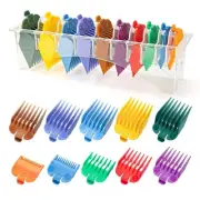 10 Professional Hair Clipper Guards Cutting Guides Compatible,Color Coded Clippe