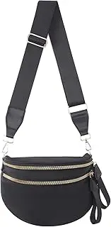 [kuifang] Checkered Crossbody Bags Bum Bag for Women Large Sling Bag Purse with Adjustable Strap