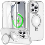 for iPhone 13 Pro Full Body Shockproof Case with Magnetic Invisible Stand [Co...