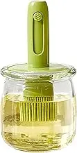 Krmoau Cooking Oil Dispenser, Silicone Sauce Bottle, Removable Brush, Cooking Tool, Sauce Holder, for Barbecue, Picnic