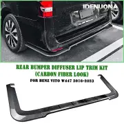 1x Carbon Look Rear Bumper Diffuser Lip For Mercedes Benz W447 2016-2023 17