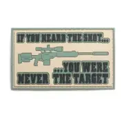 5ive Star Heard the Shot Morale Patch 2 x 3.25 High Quality PVC Morale Patch