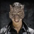 Full Face Halloween Wolf Mask PU Animal Mask Cosplay Prom Props Costume Props