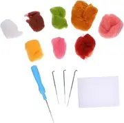 HAPINARY Doughnut Needle Felting Kit for Beginners Complete Wool Felt Craft with Tools Dessert Theme Handmade Felt Decorations for Creative DIY Home Decor and Family Activities