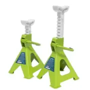 Sealey Axle Stands (Pair) 2 Tonne Capacity per Stand Ratchet Type - Hi-Vis Green