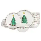Peanuts Snoopy Holiday Christmas 18-Piece Ceramic Dinnerware Set New In Box