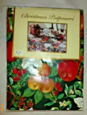 NEW 1995 Avon Home Fashion Fabric Christmas Potpourri Oval 60x84" Tablecloth