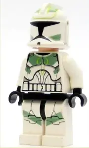 LEGO Star Wars Minifigure Clone Trooper Clone Wars Green Markings (Genuine)