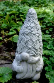 Latex Fall gnome mold plaster cement rubber leaf gnome mould 5"H x 2.75"W