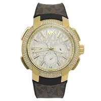 在飛比找PChome24h購物優惠-MICHAEL KORS MK6948 水鑽三眼大錶框腕錶.