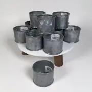 Crate And Barrel Galvanized Napkin Rings Set Of 13 Farmhouse Rustic Country