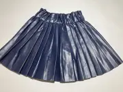 lola and the boys nevy pleather pleated skirt size 4 kids girls toddler