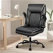 Gaming Chair, Home Office Chair Ergonomic Computer Desk Chair with Adjustable Flip-Up Arms Gaming Chairs Mobile Gamer Armchair Relaxing Vanity(Noir)