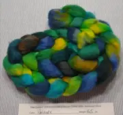 Superwash Wool Combed Top Roving Spinning Handpainted USA NWT Pasture