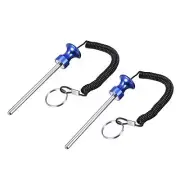 8 x 125mm Weight Stack Pin with Pull Rope Magnetic Strength Training Blue 2pcs