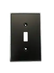 Hearth & Hand Matte Ebony Border Single Switch Wall Plate Cover 2 Pack