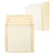 Wood Panels Board, 2 Set Unfinished Round Wood Canvas Boards