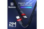 Baseus 2M USB Type C to USB C Cable QC3.0 60W PD Quick Charge Cable Fast Charging Data Sync Cord