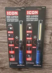 Brand New ICON 800 Lumen Rechargeable Magnetic Slim Bar LED Light (2 Pack) SALE