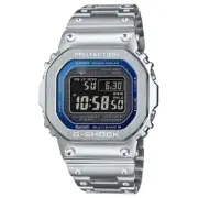 G-Shock Full Metal Silver Vibrant Blue Accents Bluetooth Watch GMW-B5000D-2