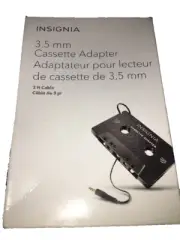 Insignia 3.5mm Cassette Adapter-Brand New(Box Has Wear)-SHIPS N 24 HOURS