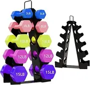Okugafit Dumbbell Rack Stand,Weight Rack for Dumbbells, Upgraded Handle,Dumbbell Rack Stand Only, Dumbbell Rack for Home, Offices and Gyms.