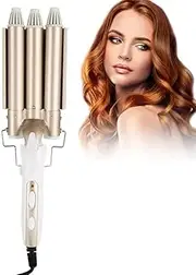 Three Barrel Curlers, Negative Ion Adjustable Temperature Does Not Hurt The Hair, Three Tube Curlers with Non-Slip HandlesSYK Fully Automatic Curling Iron (Color : 1#)